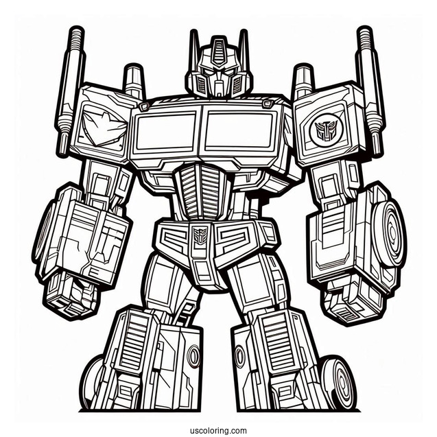 Optimus Prime Rescue Bots Coloring Page