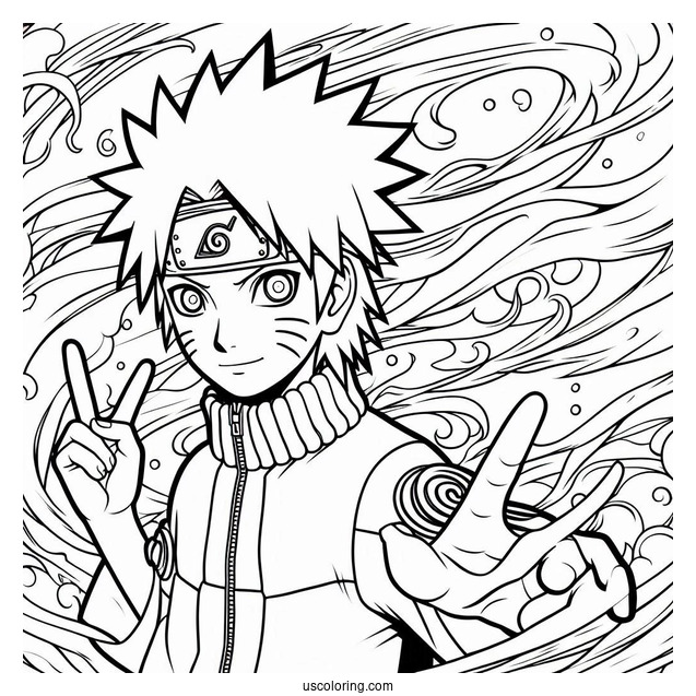 Easy Naruto Coloring Page For Kids