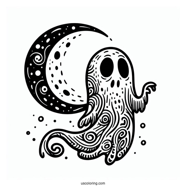 Ghost Monster From Scooby-Doo To Color