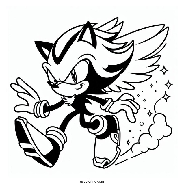 Shadow Coloring Page Running In Angel Island