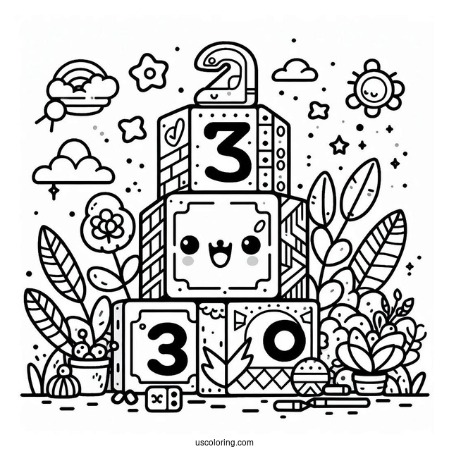 Numberblocks Coloring Page 17