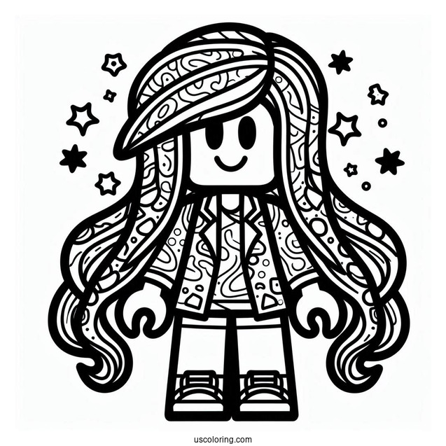 Squid Game Roblox Coloring Page