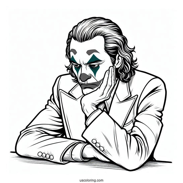 The Joker Sulking In Suit Coloring In