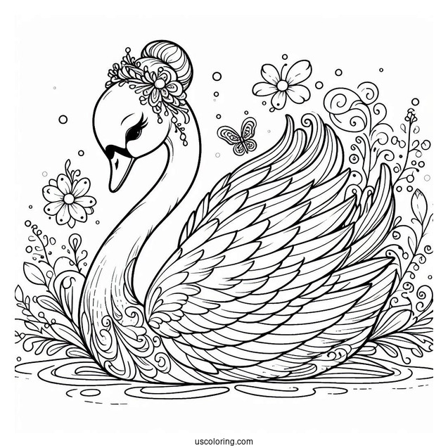 Swan Princess Coloring Page Of Odette