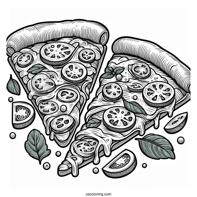 Two Delicious Looking Slices Of Pizza