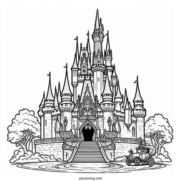 Disney Cinderella Castle Coloring Page