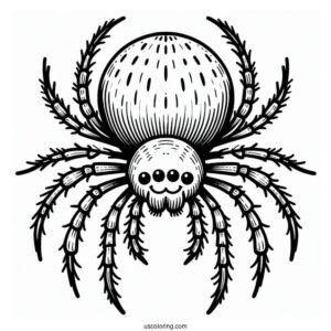 Simple Outline Of Spider To Color