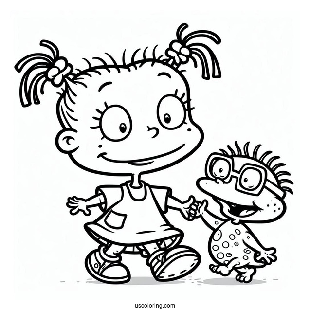 Rugrats Coloring Page Of Cute Susie Carmichael For Kids
