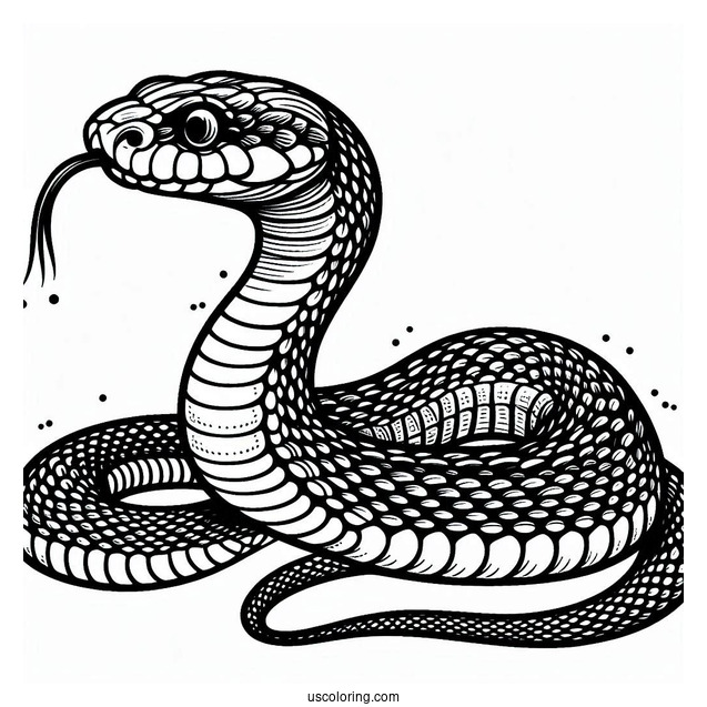 Deadly Viper Snake To Color