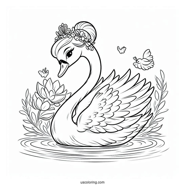 Swan Princess Coloring Page Of Odette