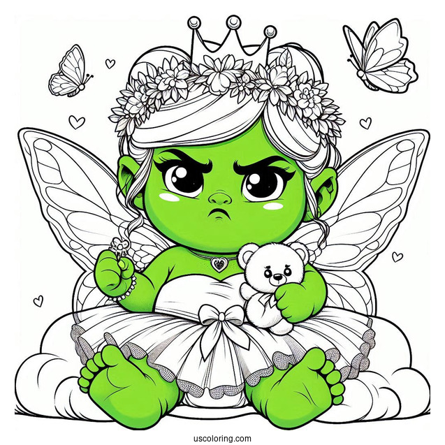 Angry Baby Hulk Coloring Sheet
