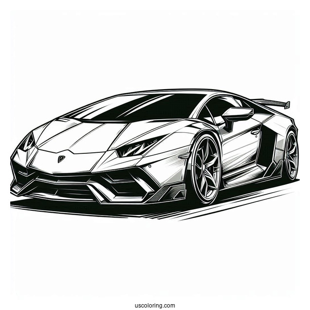 Lamborghini Coloring Page