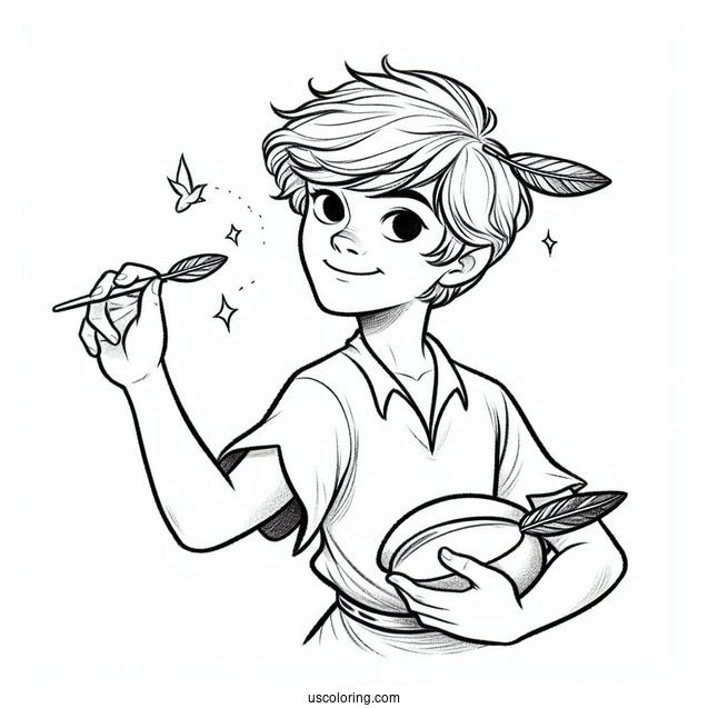 Peter Pan Coloring Page For Kids