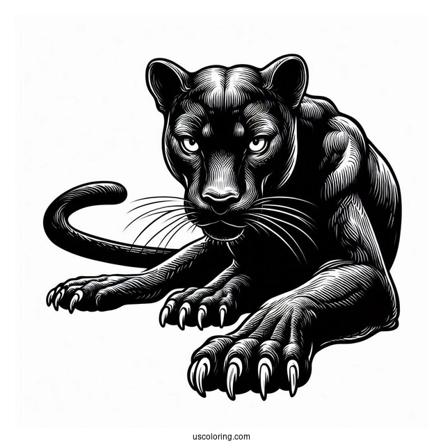 Black Panther With Claws Out