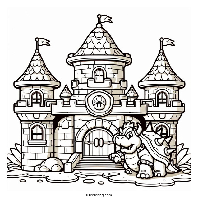 Bowsers Castle To Color