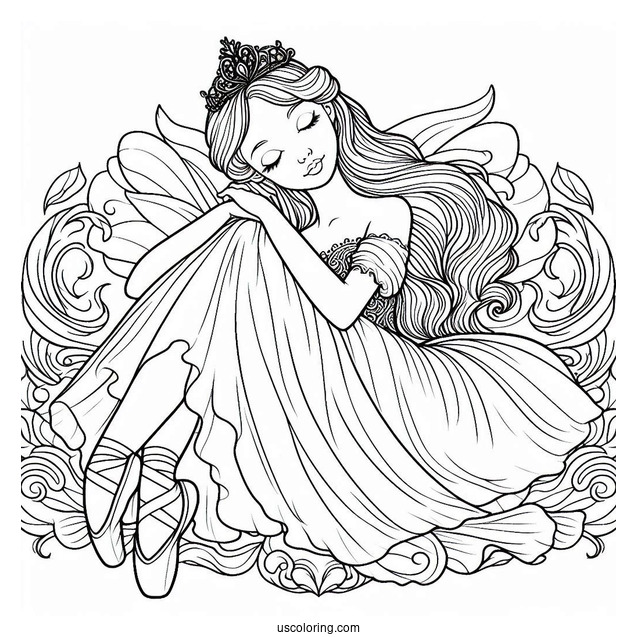 Sleeping Beauty Ballerinas To Color