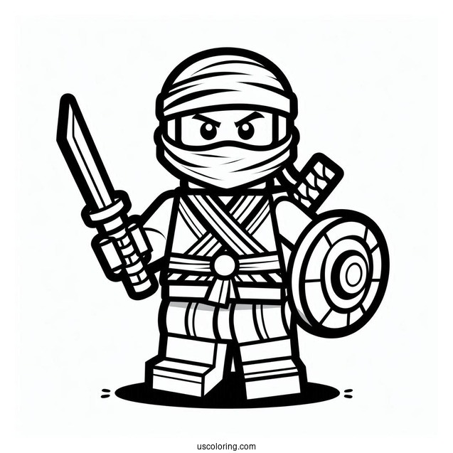 Coloring Page Of Lego Ninja For Kids