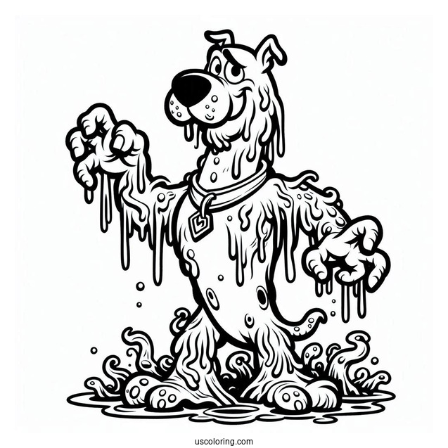 Swamp Monster From Scooby-Doo To Color