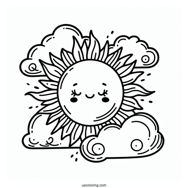 Sun In Cloud To Color