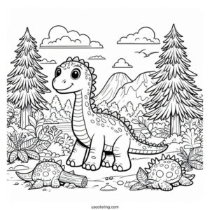 Adorable Corythosaurus Outside The Forest