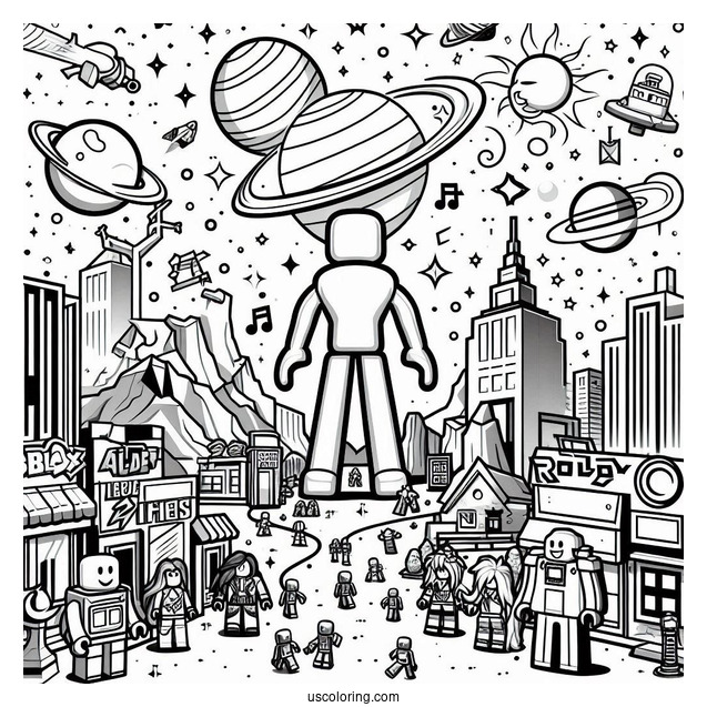 Roblox Universe Coloring Page
