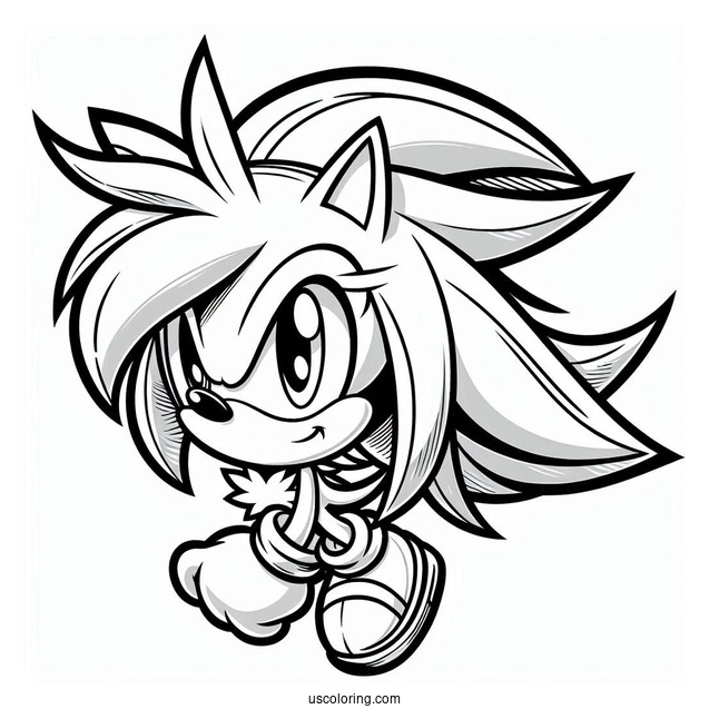 Silver the Hedgehog Coloring Sheet