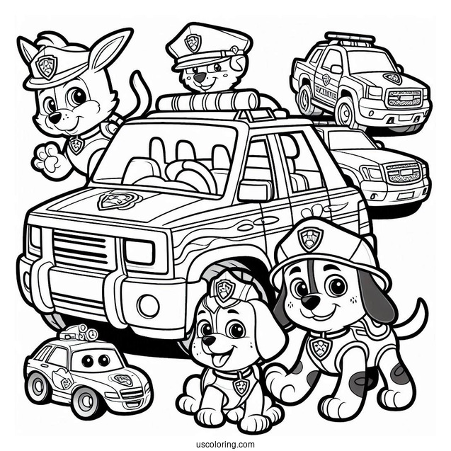 Paw Patrols Friends In Their Vehicles