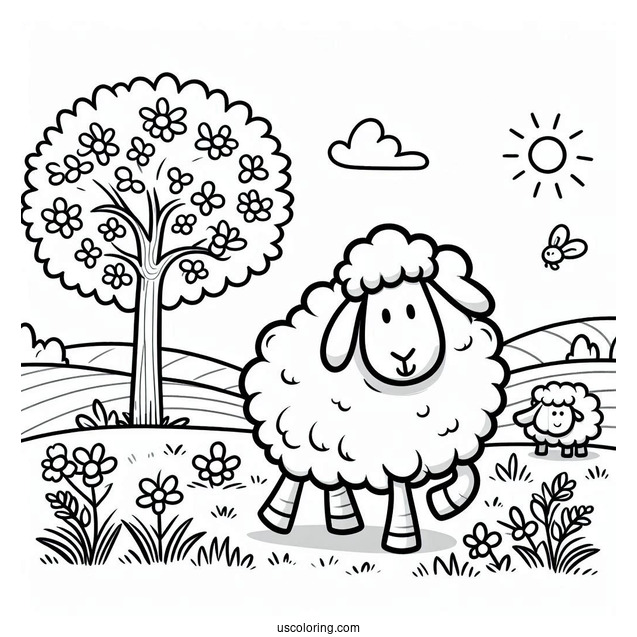 Shaun The Sheep Coloring Page