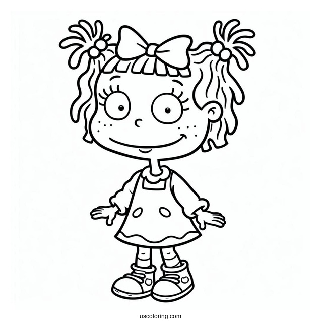 Rugrats Coloring Page Of Cute Susie Carmichael For Kids