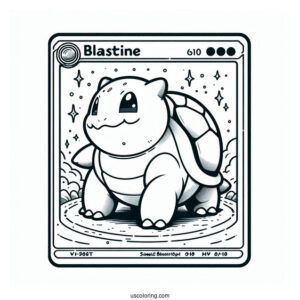 Blastoise Rare Pokemon Card To Color