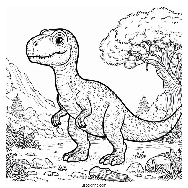Adorable Corythosaurus Outside The Forest