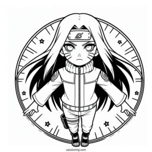 Easy Naruto Coloring Page For Kids