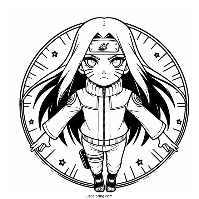 Easy Naruto Coloring Page For Kids