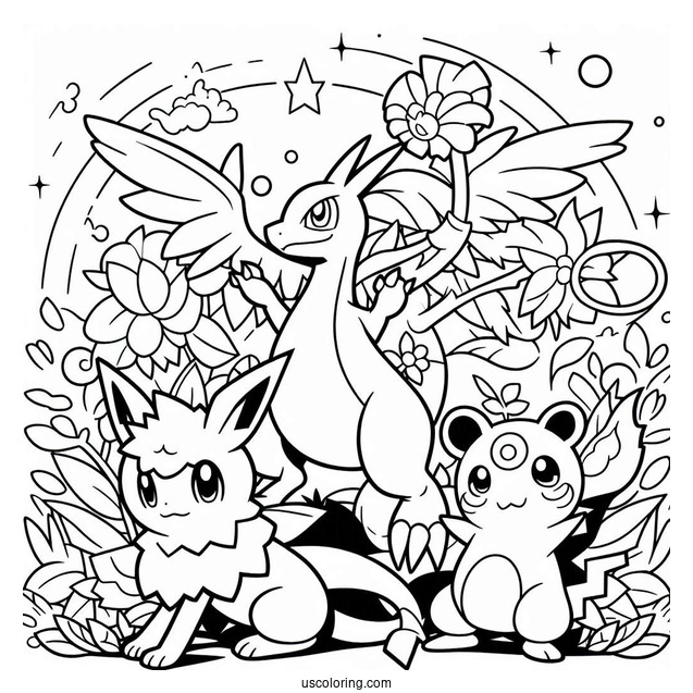 Full Page Pokemon Coloring Page