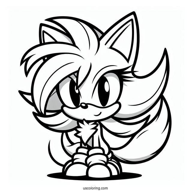Blaze the Cat With Hair Up