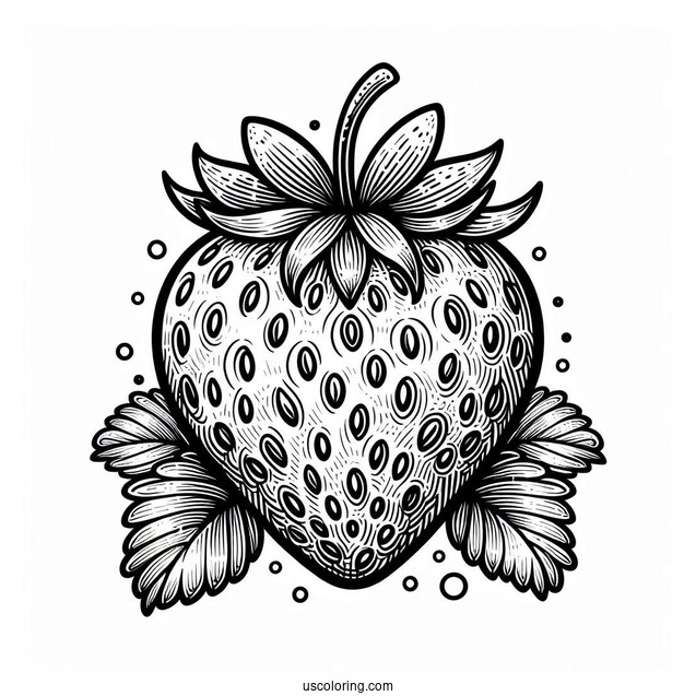 Big Juicy Strawberry To Color