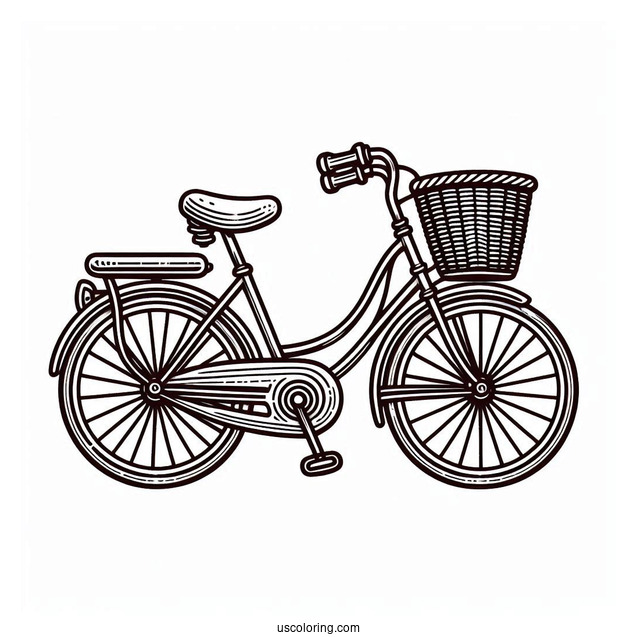 Bicycle Coloring Page Of Kids Tricycle