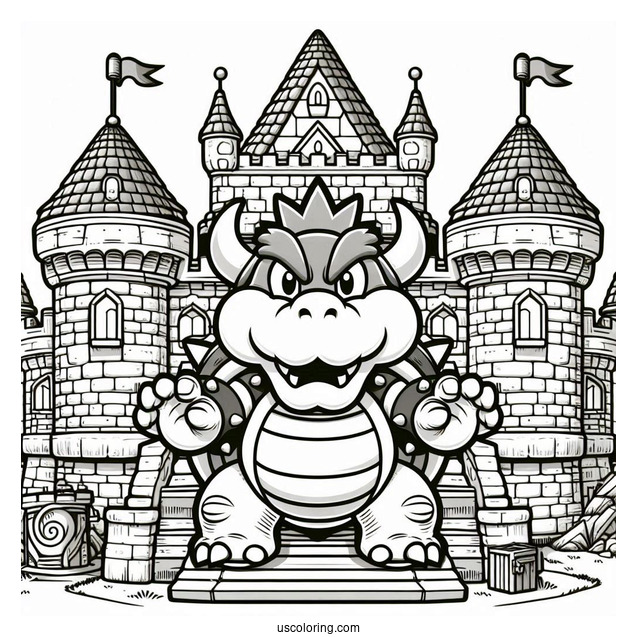 Bowsers Castle To Color