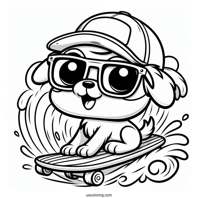 Subway Surfers Coloring Page Jake In Sunglasses For Kids