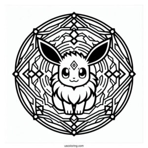 Eevee Inside Octagon Mandala