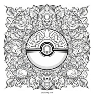 Intricate Pokeball Mandala