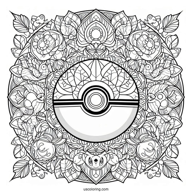Intricate Pokeball Mandala
