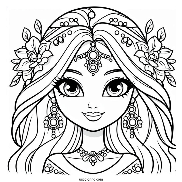 Easy Shimmer And Shine Coloring Page For Kids