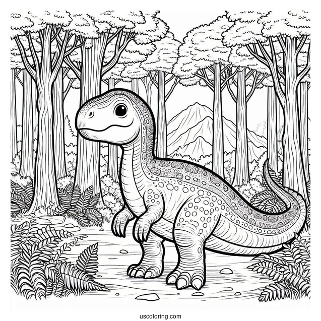 Adorable Corythosaurus Outside The Forest