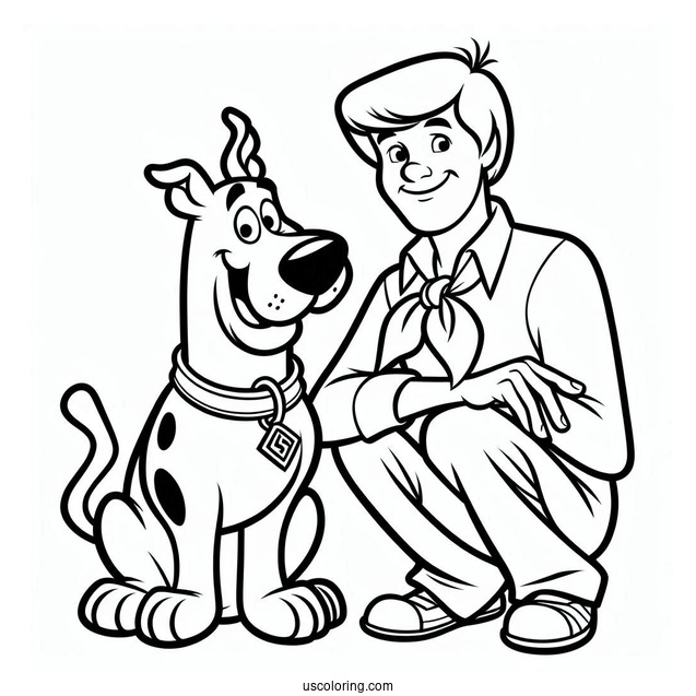 Coloring Page Of Fred From Scooby-Doo