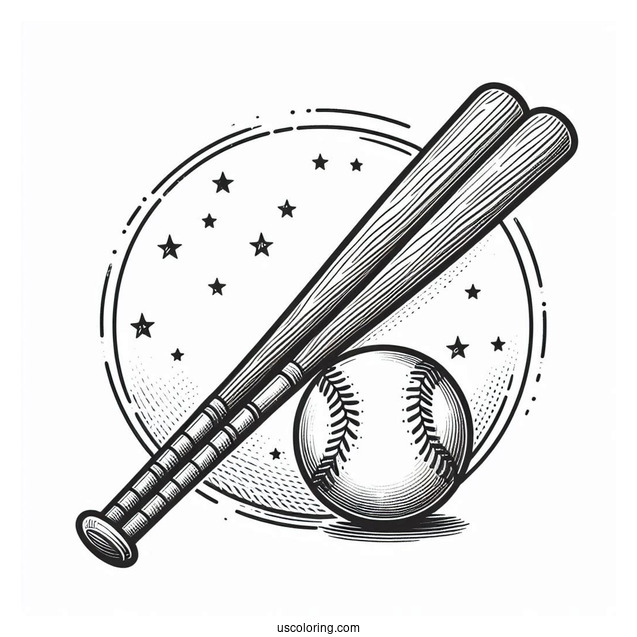 Two Baseball Bats And Ball