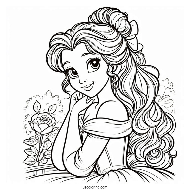 Princess Belle Coloring Sheet
