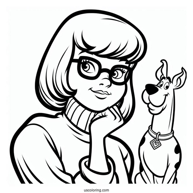 Velma From Scooby-Doo Coloring Picture