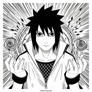 Uchiha Sasuke Coloring Page Using Kusanagi In Boruto