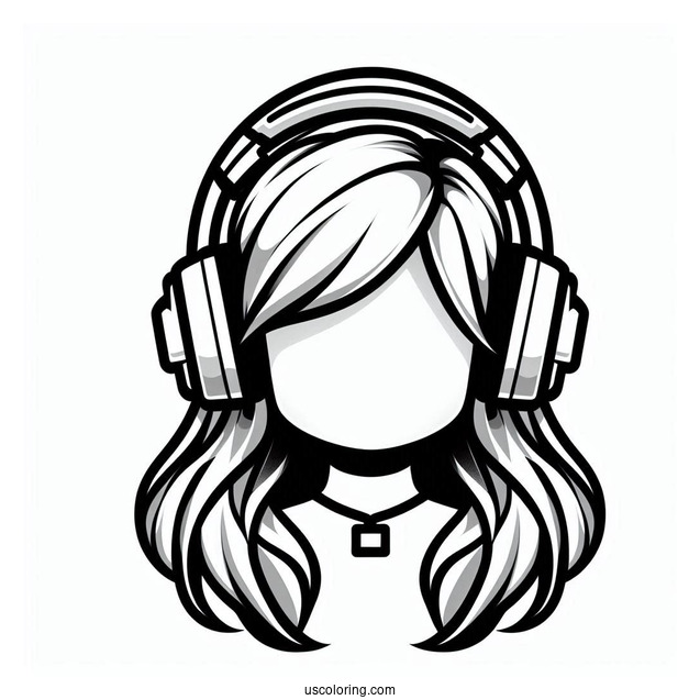 Roblox Skin Wearing Headphones Coloring